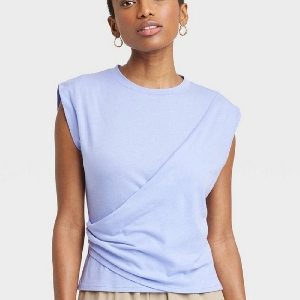 NWT A New Day Lavender Draped Women's Top